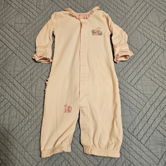 Magnolia Baby Girl's Emb Sweet Safari Ruffled Converter Gown Small - Picture 3 of 6